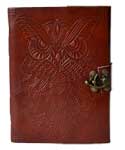 5" x 7" Owl leather blank book w/ latch