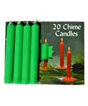1/2" Emerald Green Chime candle 20 pack