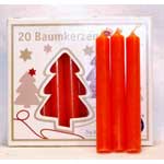 1/2" Orange Chime Candle 20 pack