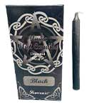 1/2" dia 5" long Black chime candle 20 pack