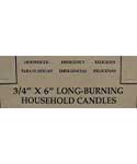 (set of 36) White 6" household candle