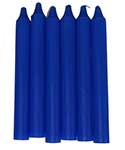 (set of 6) Blue 6" household candle