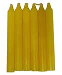(set of 6) Yellow 6" household candle