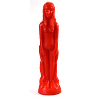 8" Red Female candle