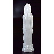 8" White Female candle