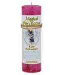 Love Pillar Candle with Fairy Dust Necklace 6 1/2" tall