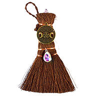 6" Triple Moon & Pentagram broom