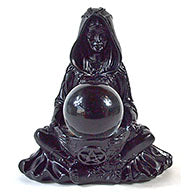 50mm Clear gazing ball with Witch Women