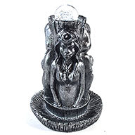 5" Mother maiden Crone ball stand W light