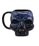 3 3/4" Skull Blue mug