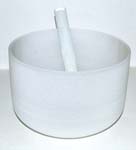 8" Off White Crystal Singing Bowl