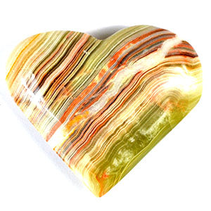 3" Green Onyx heart