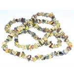 32" Turquoise, Yellow chip necklace