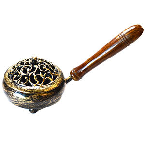 9" metal incense burner