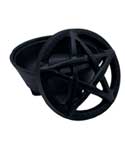 3 1/4" Pentagram cast iron cauldron/smudge pot