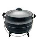 5" cast iron cauldron w/ lid