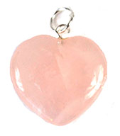 7/8" Rose Quartz Heart