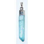 (set of 3) 2" Aqua Aura Quartz pendant