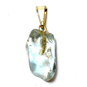 Blue Topaz tumbled stone pendant