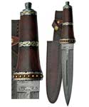 Dirk Wod Damascus athame 13 3/4"