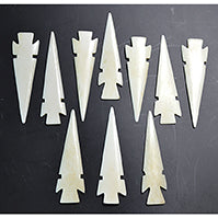 (set of 10) ~3" Arrowhead Bone