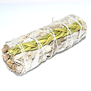 4" White Sage & Sweet Grass smudge stick