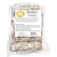 (set of 12) White Sage smudge stick 3 -4"