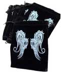 (set of 10) 5"x 7" Angel Wings Black velveteen bag