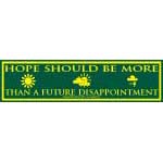 Hope Should Be More Than a Future Disappointment 11 1/2" x 3"