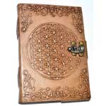 5" x 7" Flower of Life Embossed leather w/ latch