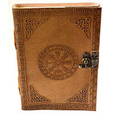 5" x 7" Rune leather blank book w/ latch