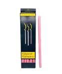 10" Pink chime candle 6 pack