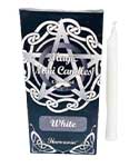 1/2" dia 5" long White chime candle 20 pack