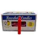 (set of 72) Red 4" household candles