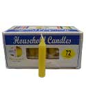 (set of 72) Yellow 4" household candles