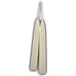 7" White taper pair