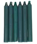 (set of 6) Green 6" household candle
