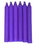 (set of 6) Purple 6" household candle