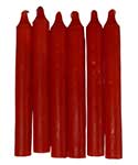 (set of 6) Red 6" household candle