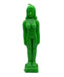 6 3/4" Green Woman candle