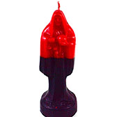10" Red/ Black Holy Death candle