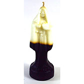10" White/ Black Holy Death candle