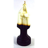 10" White/ Black Holy Death candle
