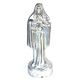 10" Silver Holy Death candle