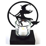 6" Witch by Moonlight tealight holder
