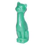 5 1/2" Green Cat candle