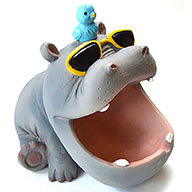 5 1/2" Hippo ashtray