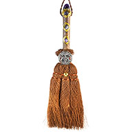12" Triple Moon Crystal broom