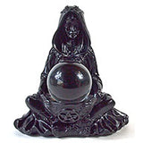 50mm Clear gazing ball with Witch Women