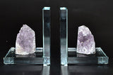 (set of 2) Amethyst book ends